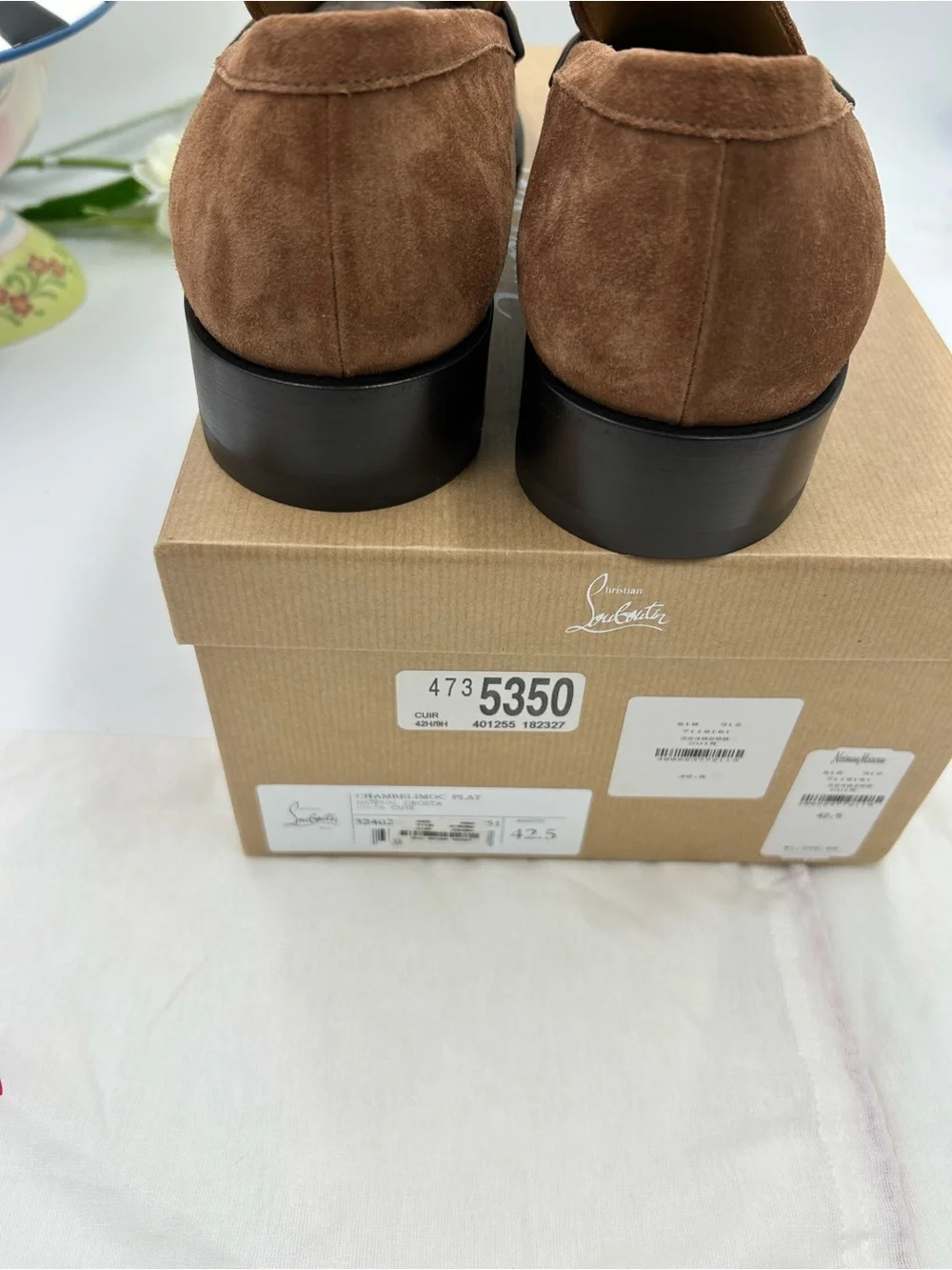 Men's Christian Louboutin CHAMBELIMOC loafers size 42.5 made in Italy